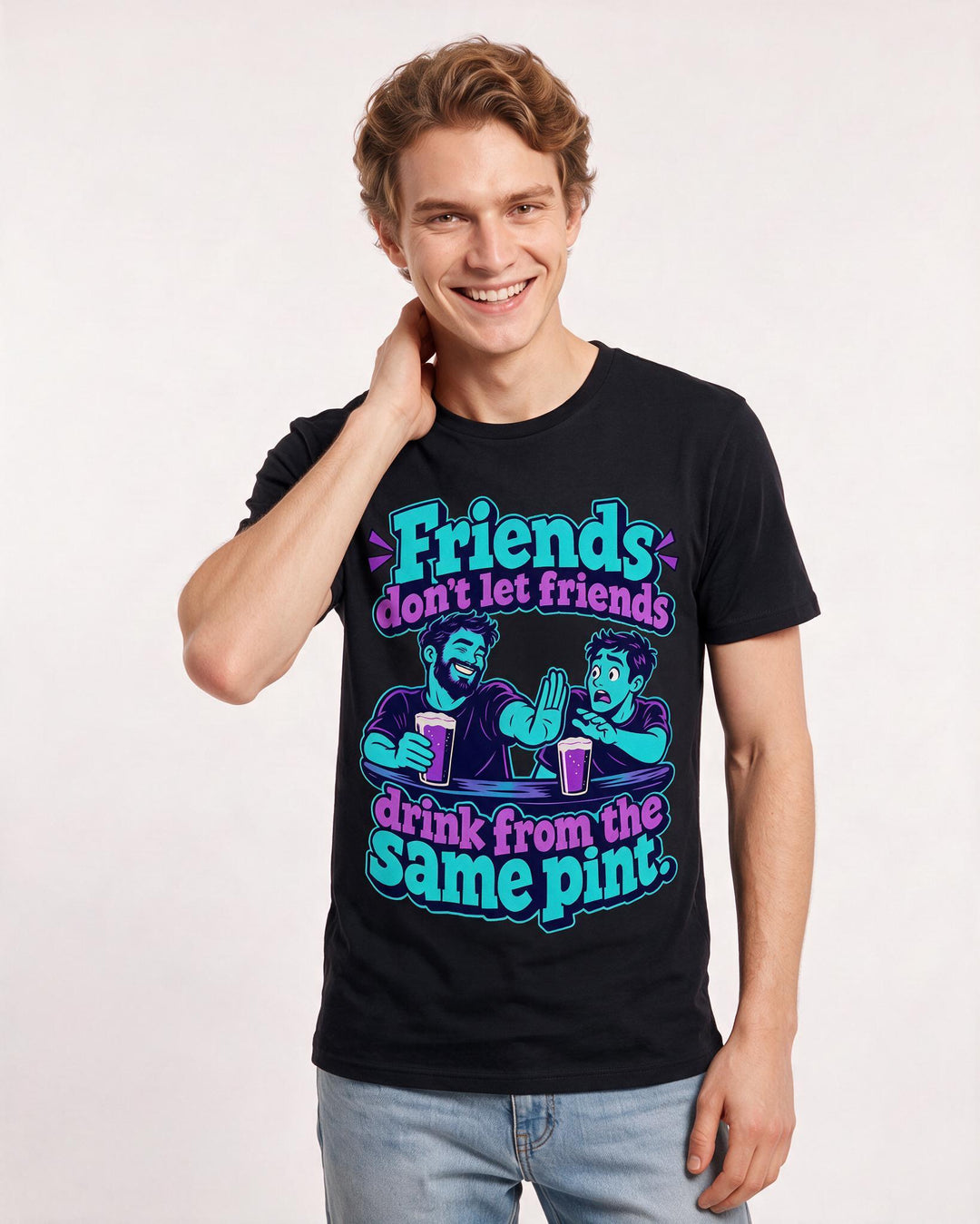 Beer Black T-Shirt for Men – Everyday Expression Graphic Tee product image 1
