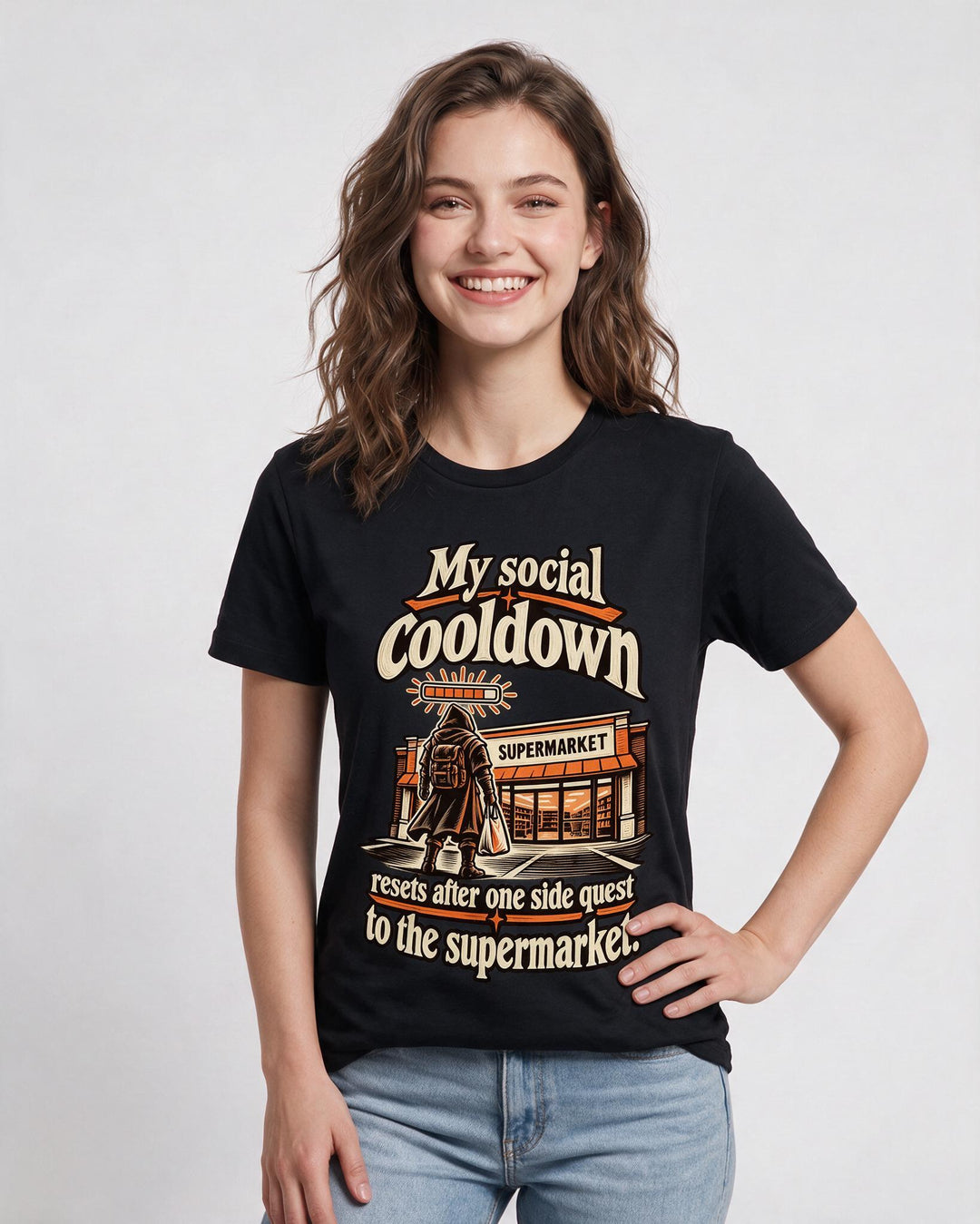 Gaming Black T-Shirt for Women – Game Night Graphic Tee product image 1