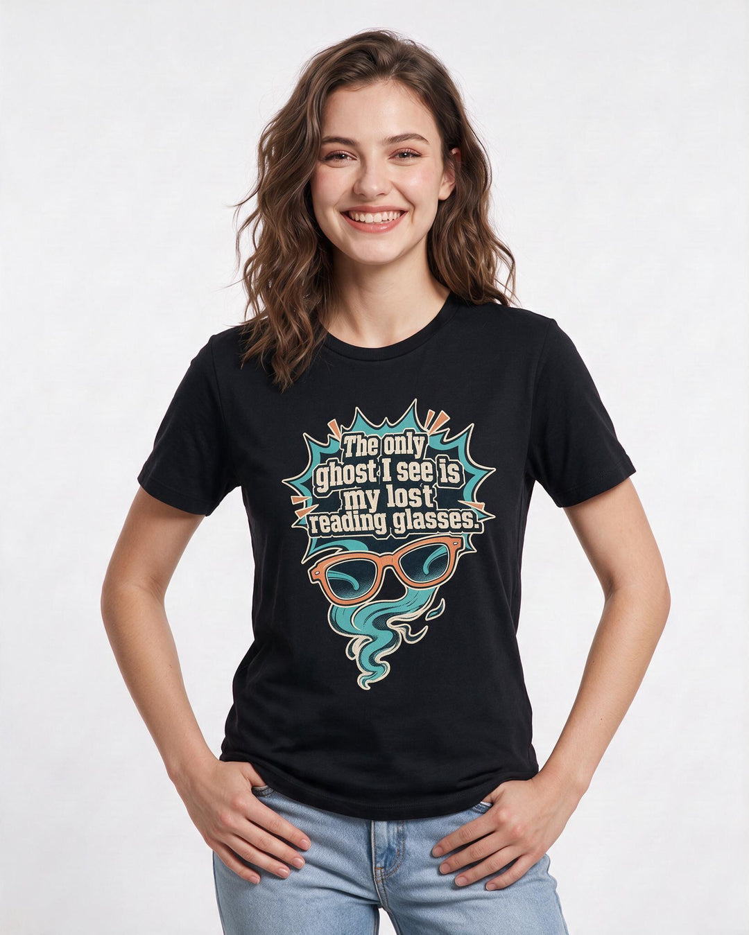 Halloween Black T-Shirt for Women – Halloween Theme Graphic Tee product image 3
