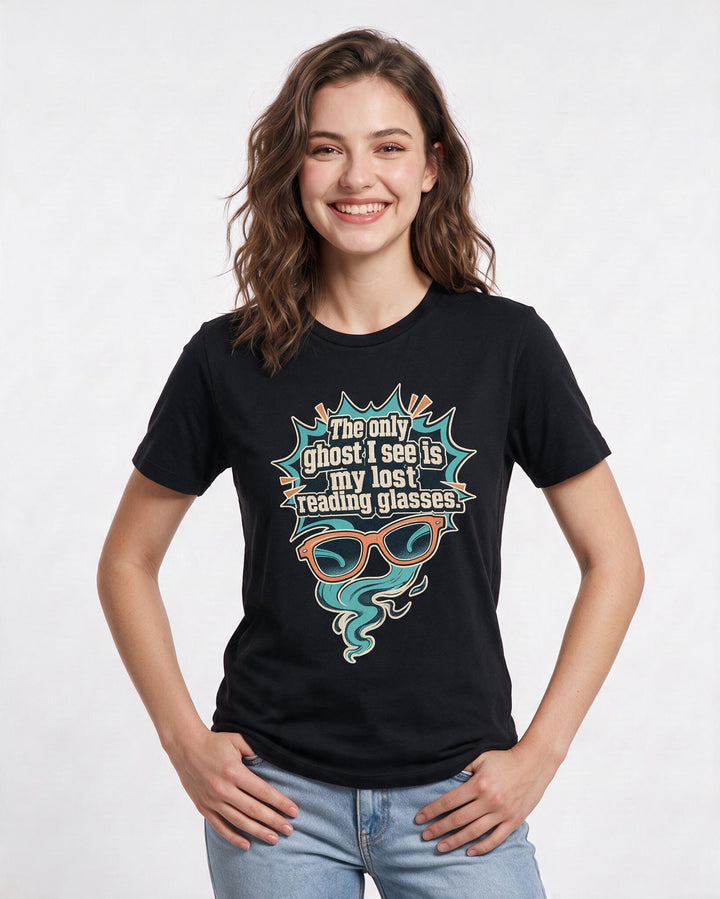 Halloween Black T-Shirt for Women – Halloween Theme Graphic Tee product image 3