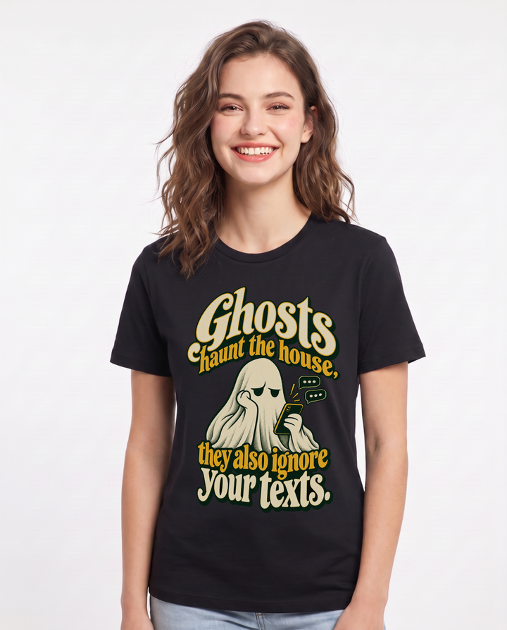 Halloween Black T-Shirt for Women – Halloween Theme Graphic Tee product image 3