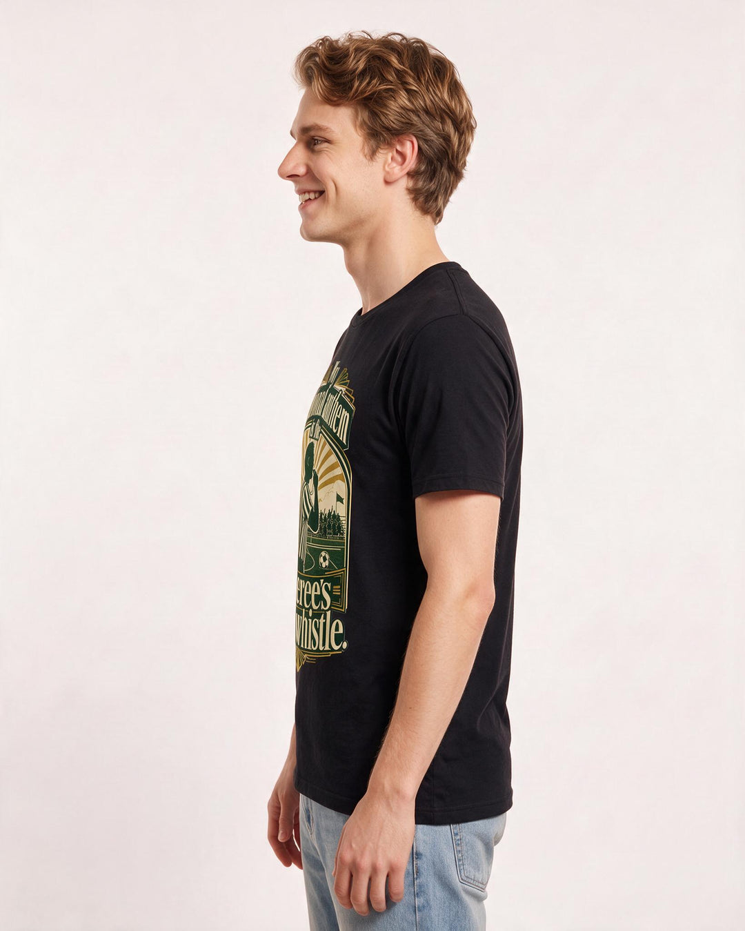 Patriotic Men's Black T-Shirt – My national anthem is the referee's first whistle product image 2