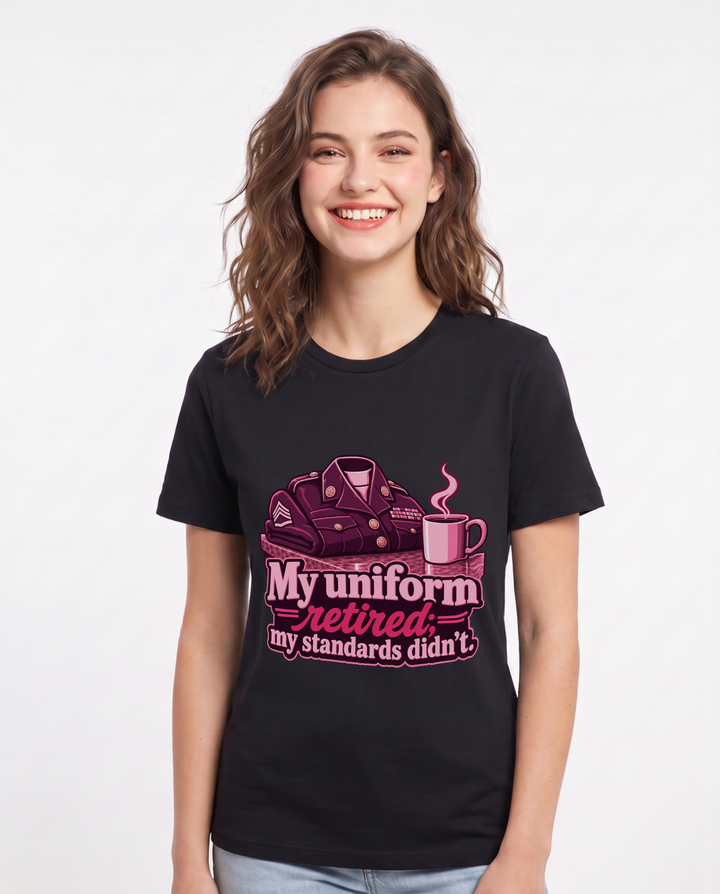 Veteran Black T-Shirt for Women – Everyday Expression Graphic Tee product image 3