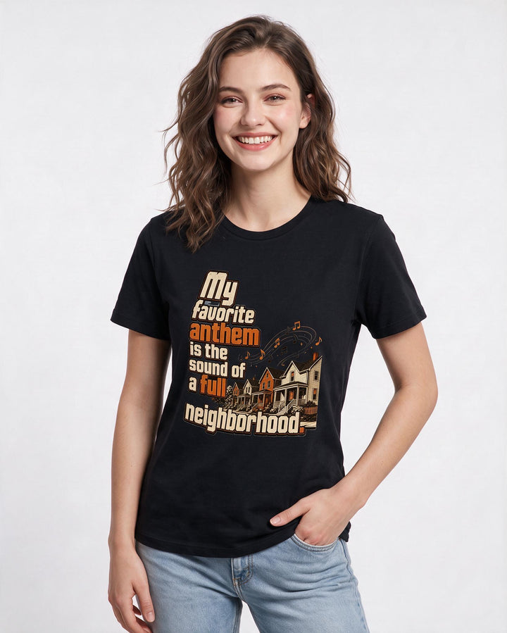 Patriotic Black T-Shirt for Women – Everyday Expression Graphic Tee product image 1