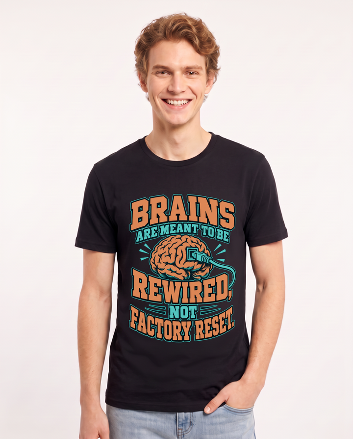 Neurodiversity Black T-Shirt for Men – Everyday Expression Graphic Tee product image 3