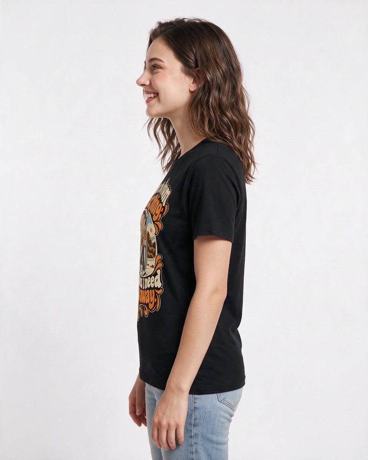 Neurodiversity Black T-Shirt for Women – Everyday Expression Graphic Tee product image 2