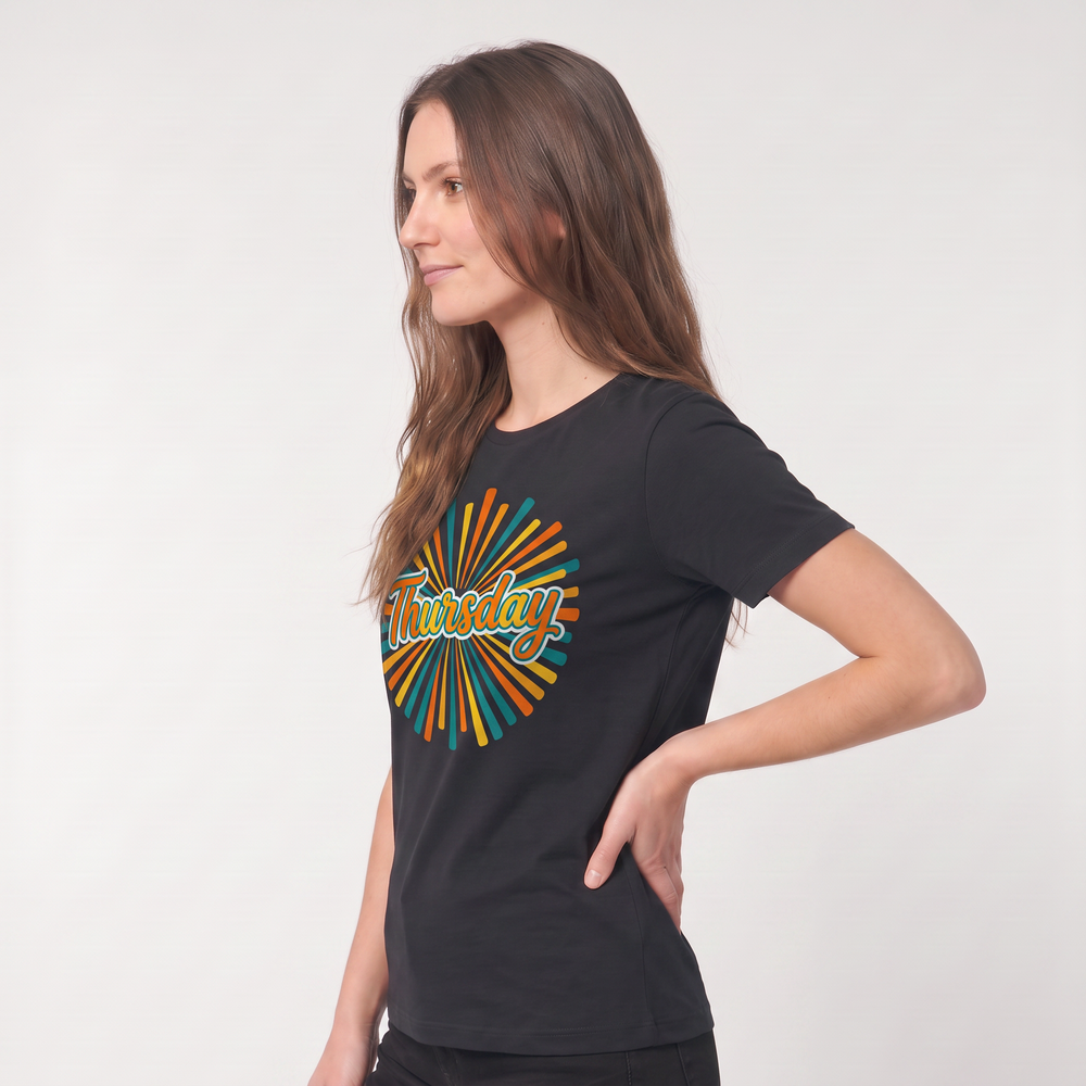 Vibrant Thursday Sunburst Black T-Shirt product photo 2