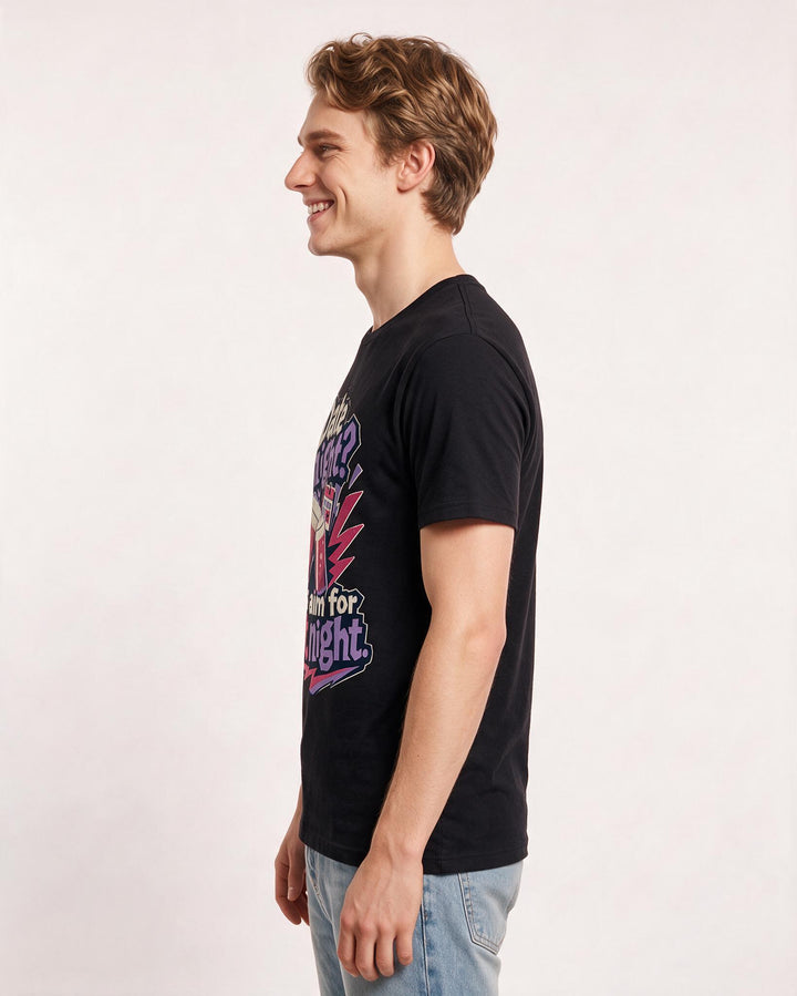 Funny Beer Men's Black T-Shirt – Date night? Let's aim for pint night. product image 2
