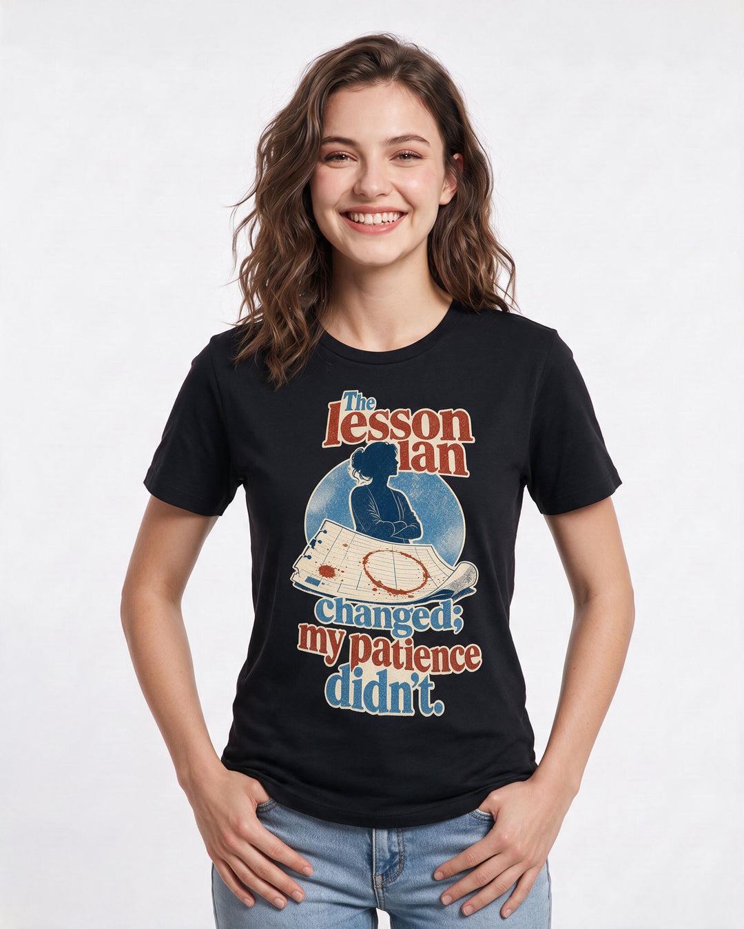 Teacher Black T-Shirt for Women – Everyday Expression Graphic Tee product image 1