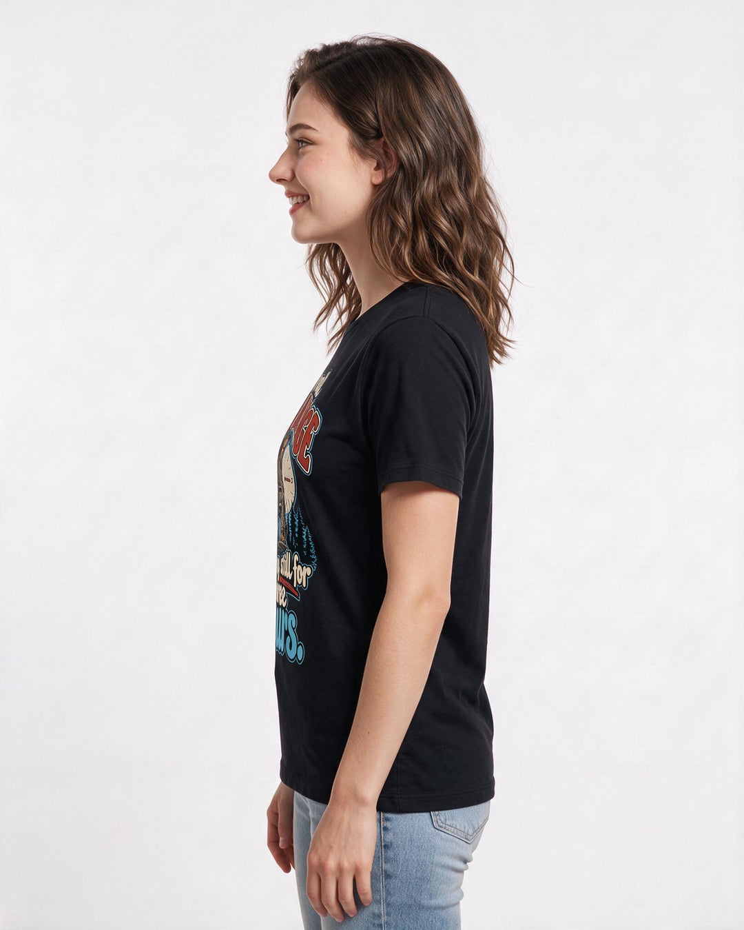 Hunting Black T-Shirt for Women – Everyday Expression Graphic Tee product image 2