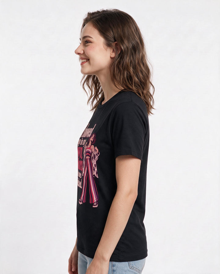 Pride Black T-Shirt for Women – Everyday Expression Graphic Tee product image 2