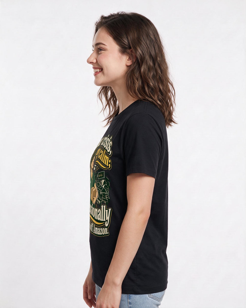 Nurse Black T-Shirt for Women – Nursing Life Graphic Tee product image 2