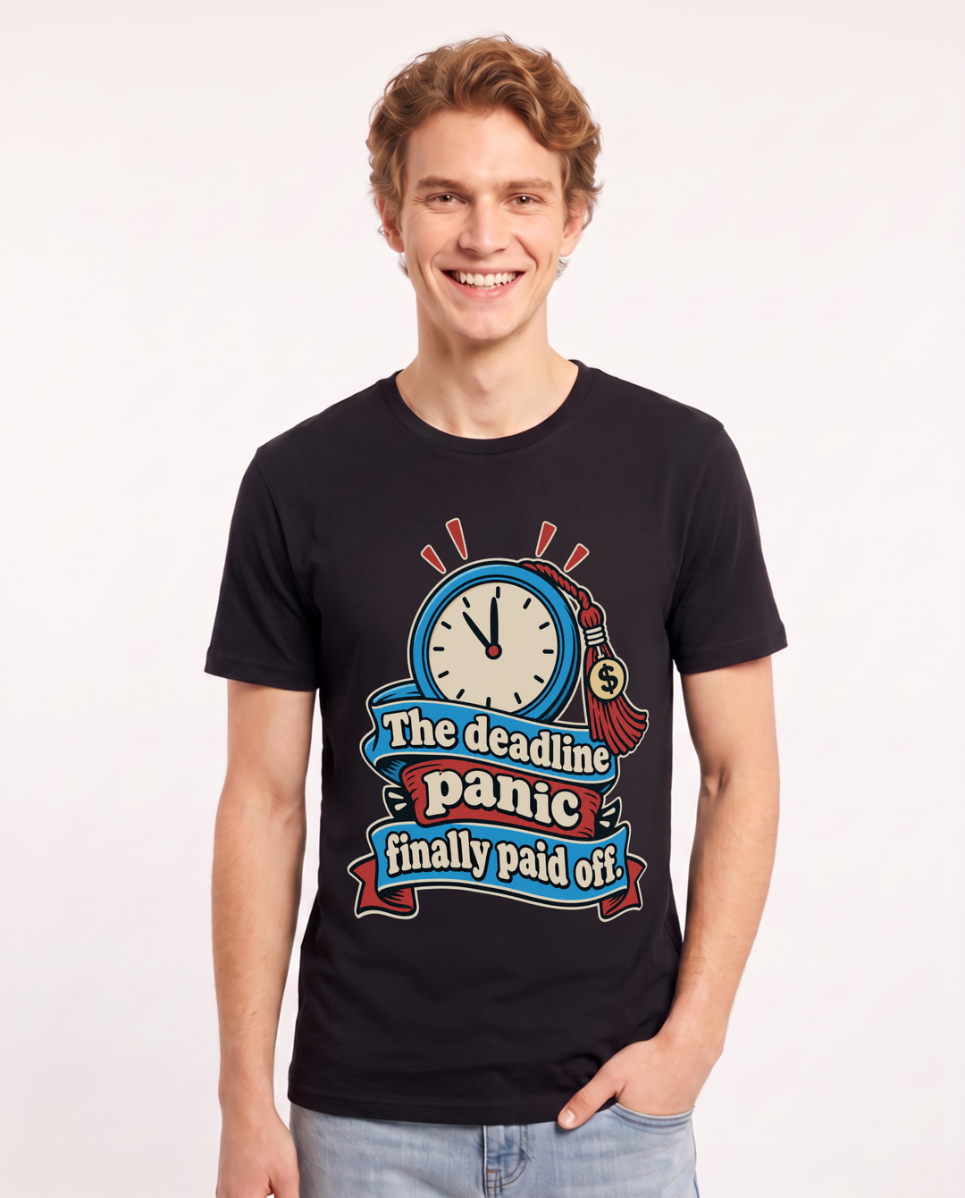 Graduation Black T-Shirt for Men – Everyday Expression Graphic Tee product image 3