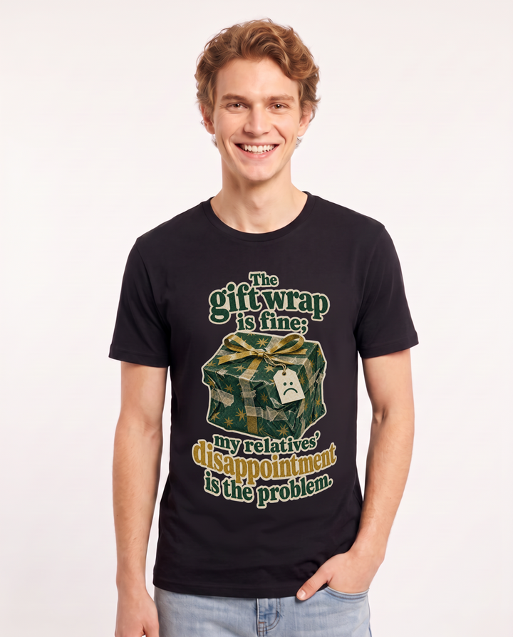 Christmas Black T-Shirt for Men – Holiday Theme Graphic Tee product image 3