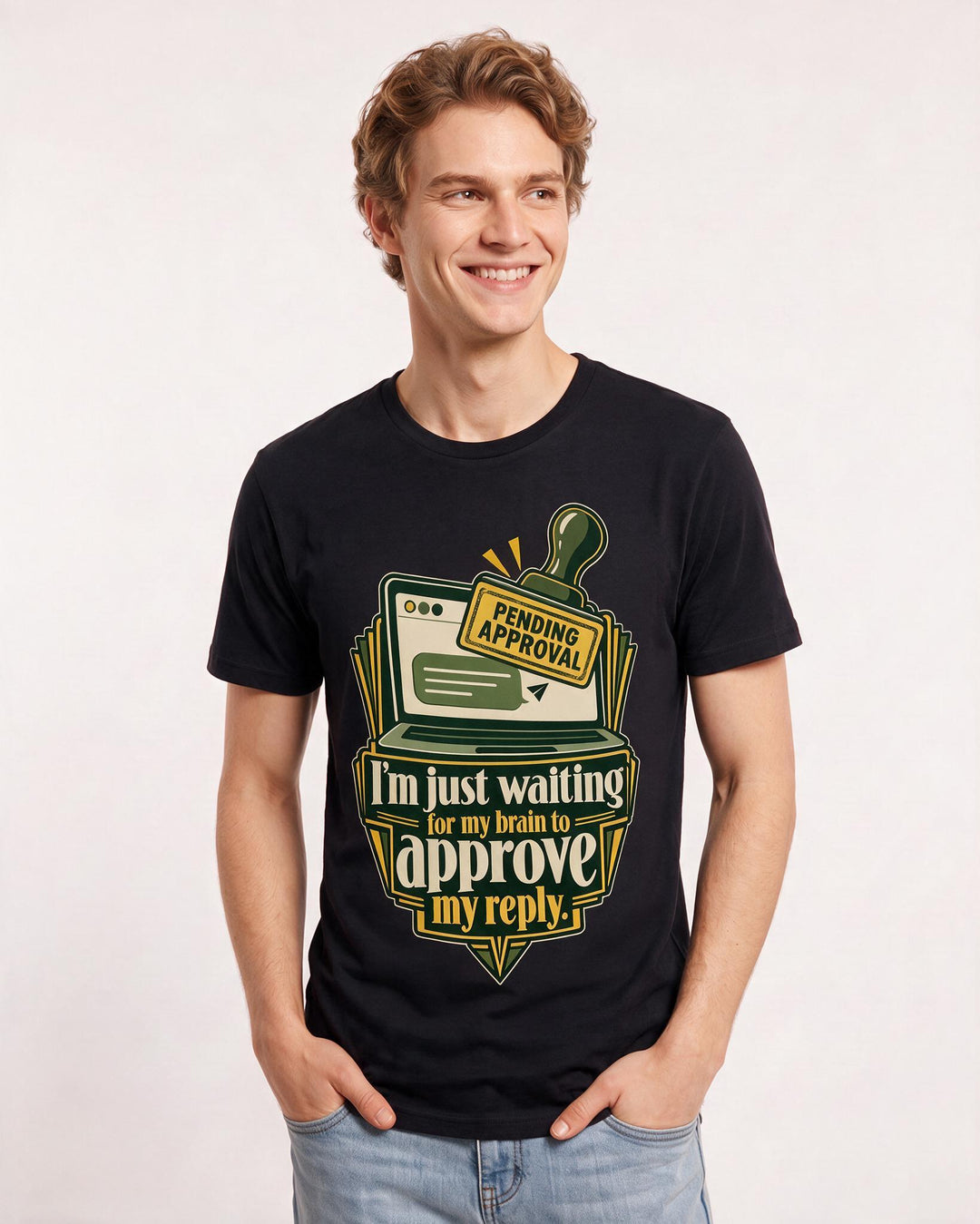 Meme Black T-Shirt for Men – Everyday Expression Graphic Tee product image 1