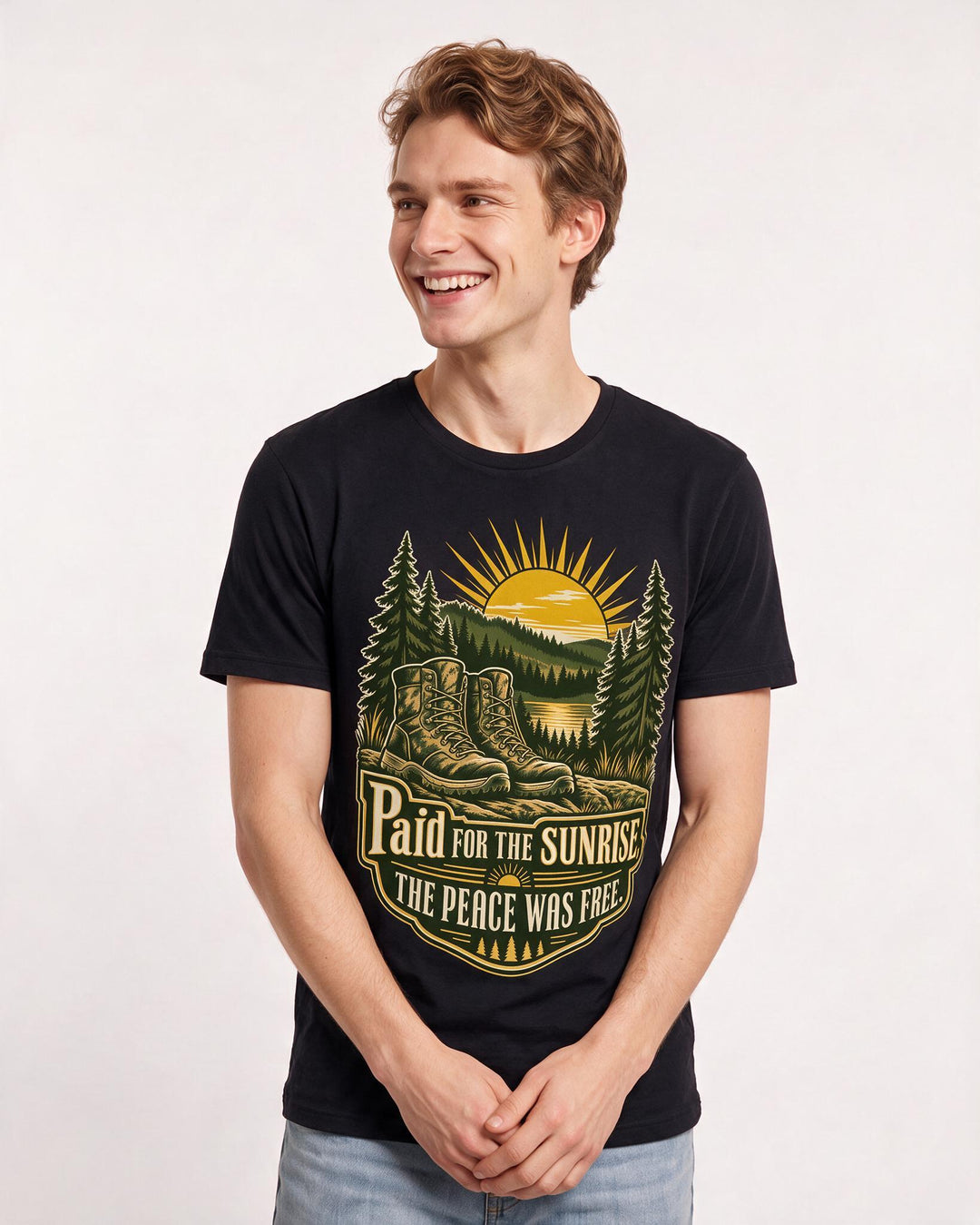 Hunting Black T-Shirt for Men – Everyday Expression Graphic Tee product image 1
