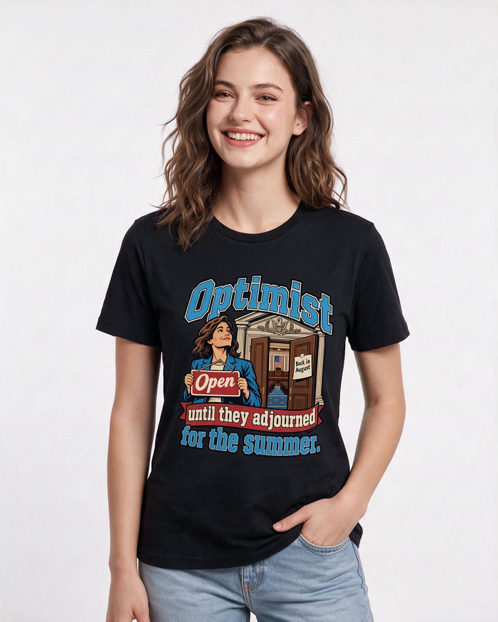 Political Statement Black T-Shirt for Women – Everyday Expression Graphic Tee product image 1