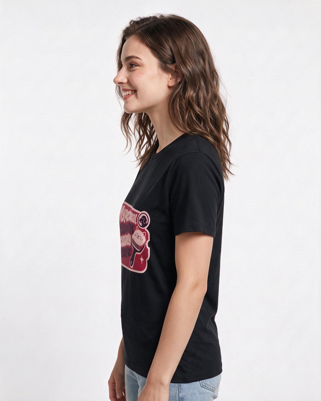 Graphic Women's Black T-Shirt - My personal stylist works exclusively product image 2