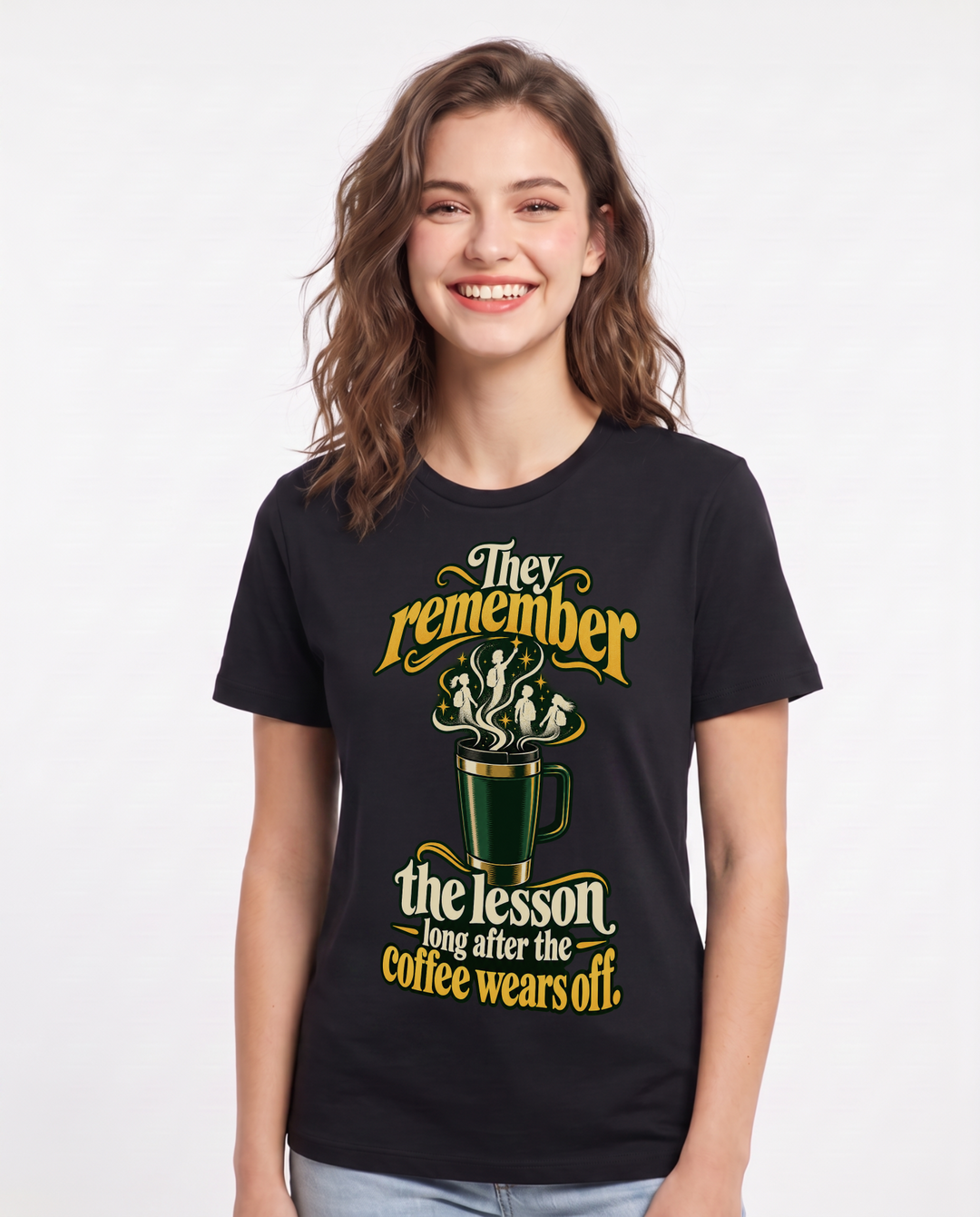 Teacher Black T-Shirt for Women – Everyday Expression Graphic Tee product image 3
