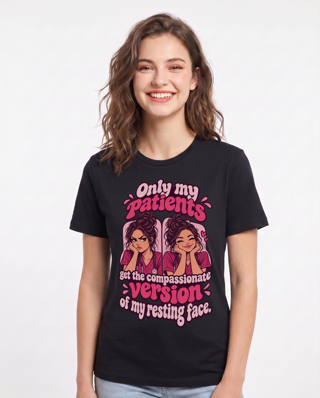Nurse Black T-Shirt for Women – Nursing Life Graphic Tee product image 3