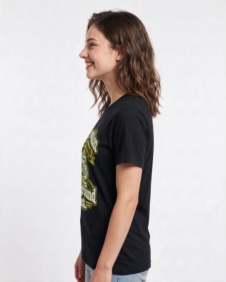 Political Statement Black T-Shirt for Women – Everyday Expression Graphic Tee product image 2