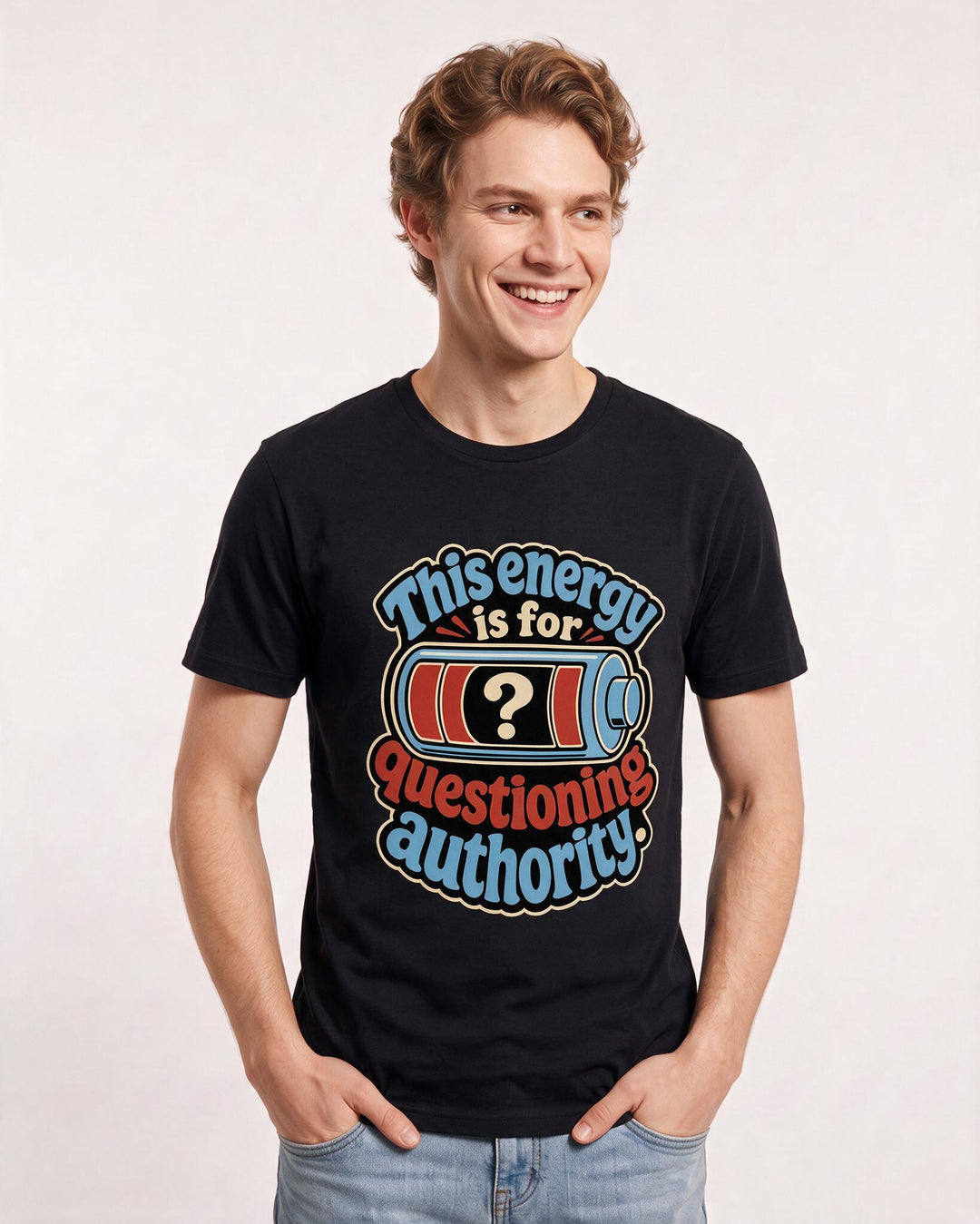 Political Statement Black T-Shirt for Men – Everyday Expression Graphic Tee product image 1