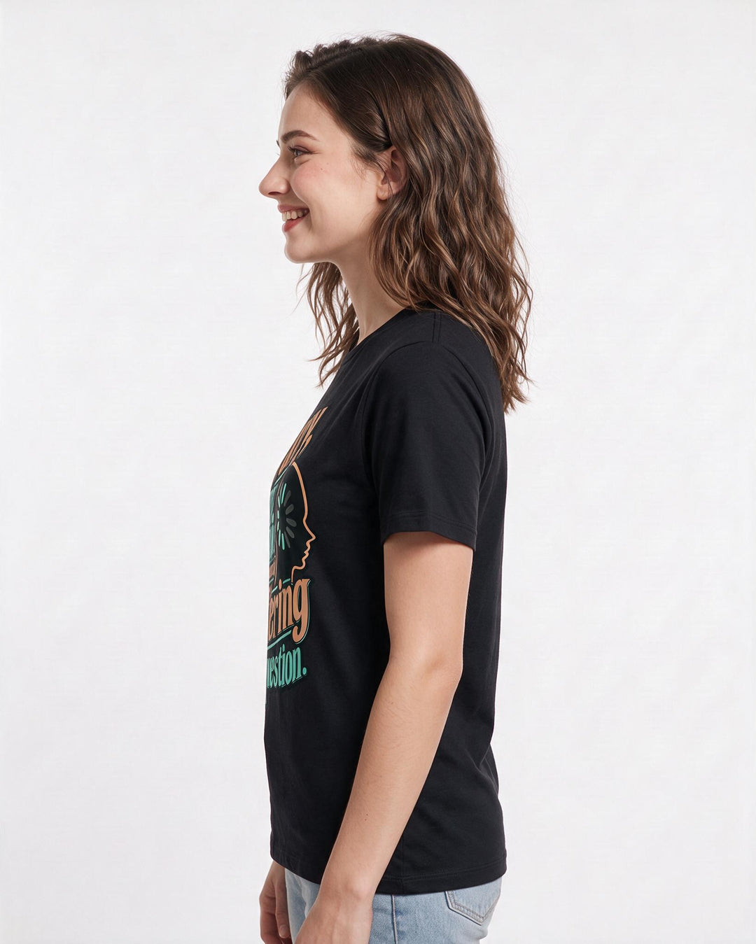 Meme Black T-Shirt for Women – Everyday Expression Graphic Tee product image 2