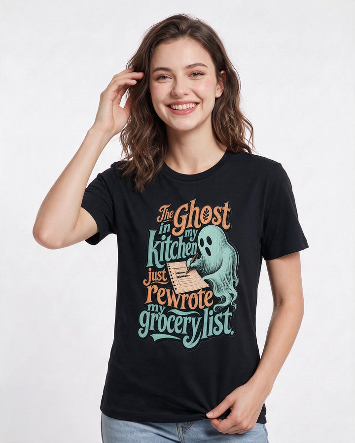Halloween Black T-Shirt for Women – Halloween Theme Graphic Tee product image 3