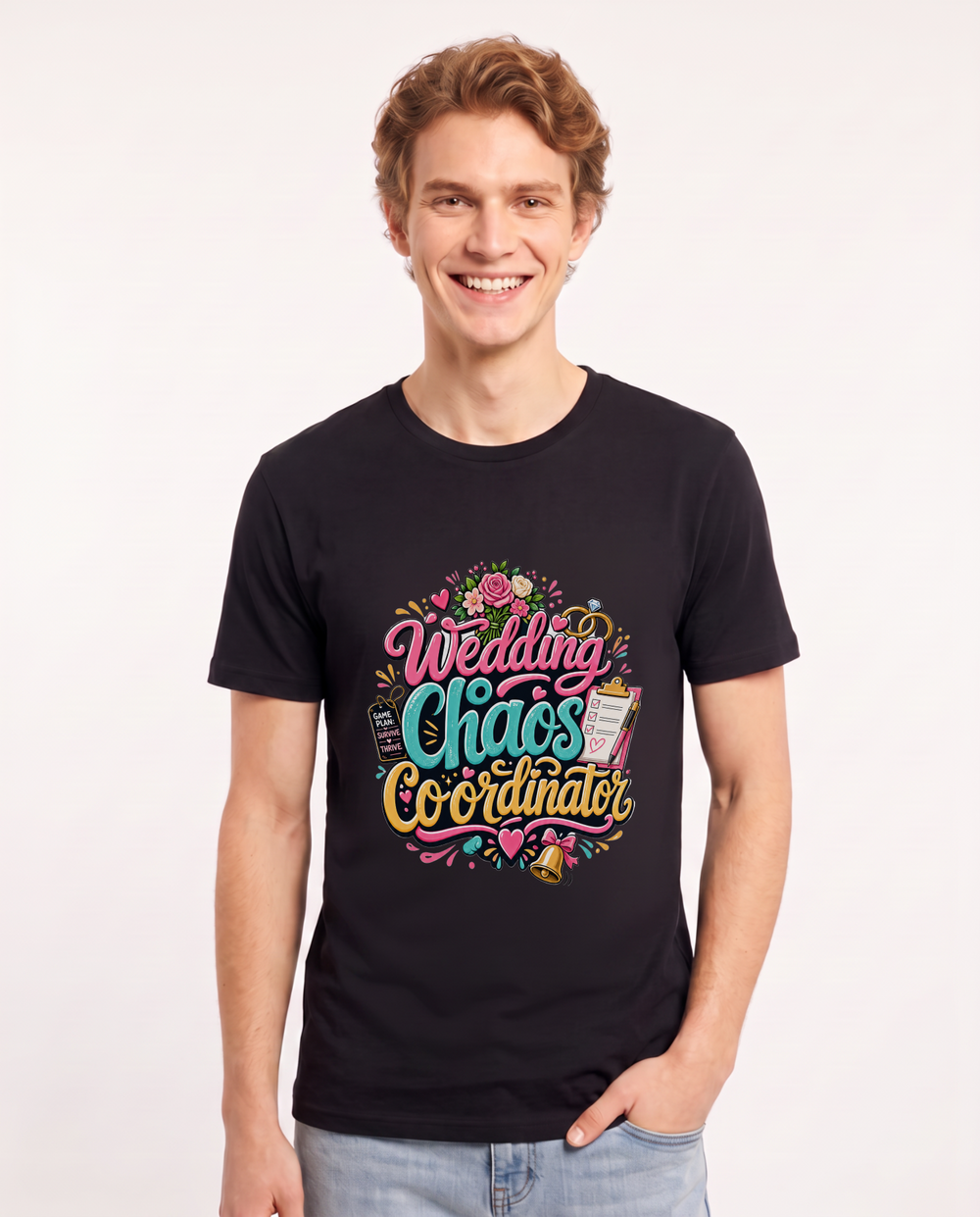 Wedding Chaos Coordinator Men's Black T-Shirt product image 2