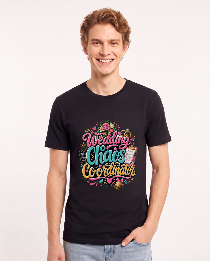 Wedding Chaos Coordinator Men's Black T-Shirt product image 2