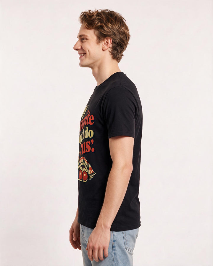 Couples Black T-Shirt for Men – Everyday Expression Graphic Tee product image 2