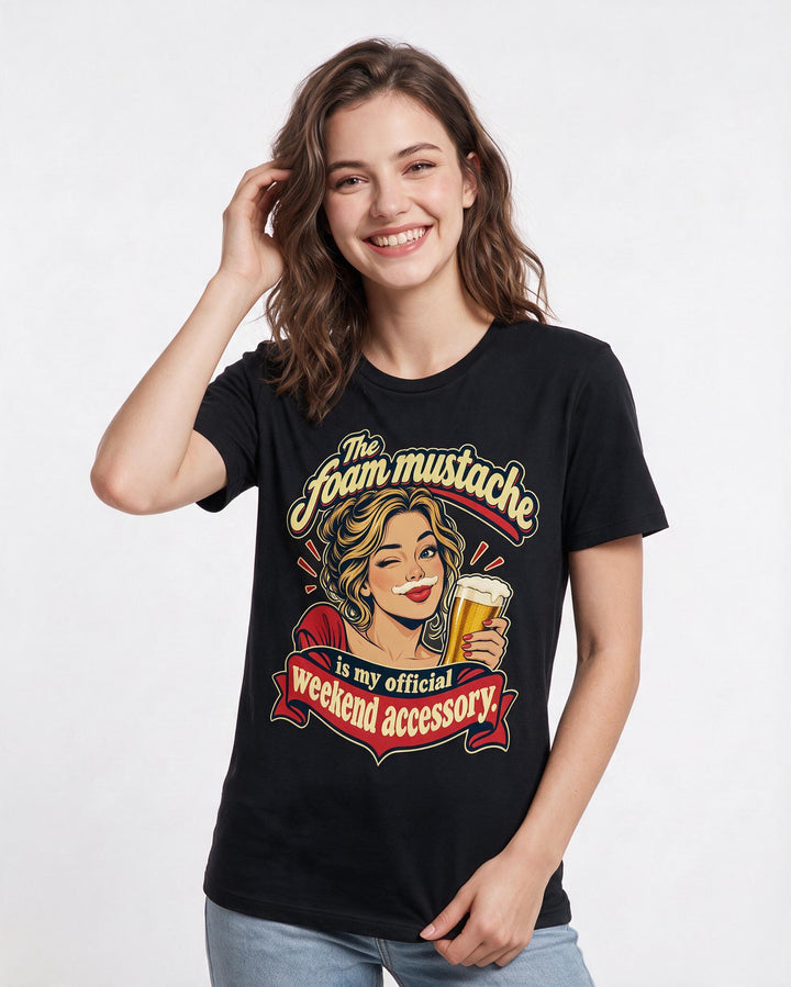 Beer Black T-Shirt for Women – Everyday Expression Graphic Tee product image 1