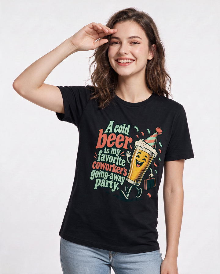 Beer Black T-Shirt for Women – Everyday Expression Graphic Tee product image 1