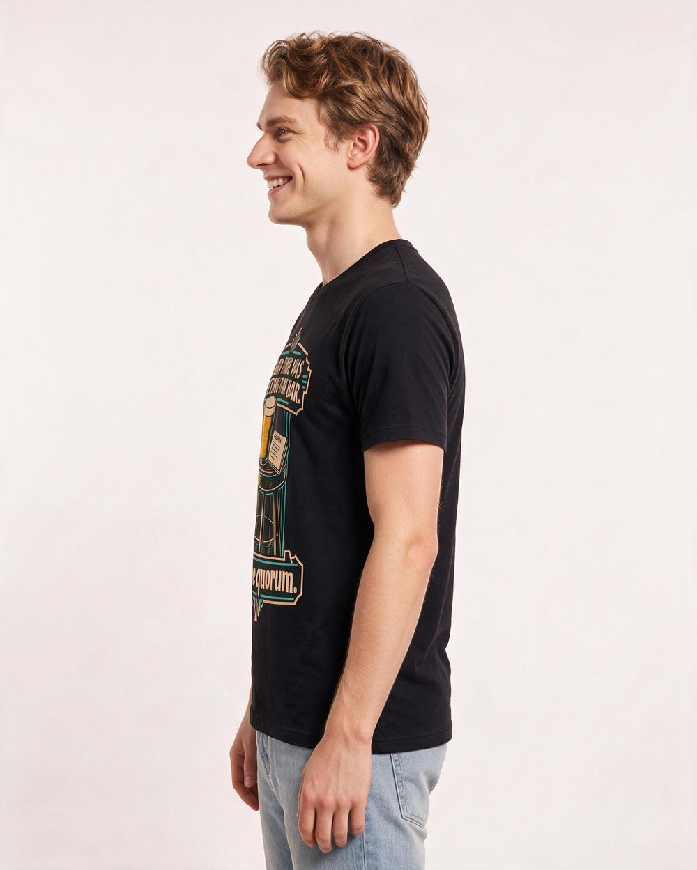 Beer Black T-Shirt for Men – Everyday Expression Graphic Tee product image 2