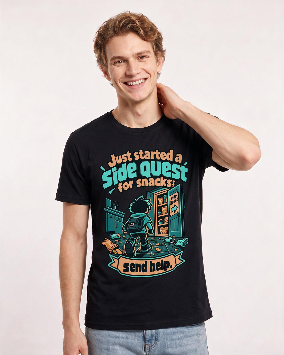 Gaming Black T-Shirt for Men – Game Night Graphic Tee product image 1
