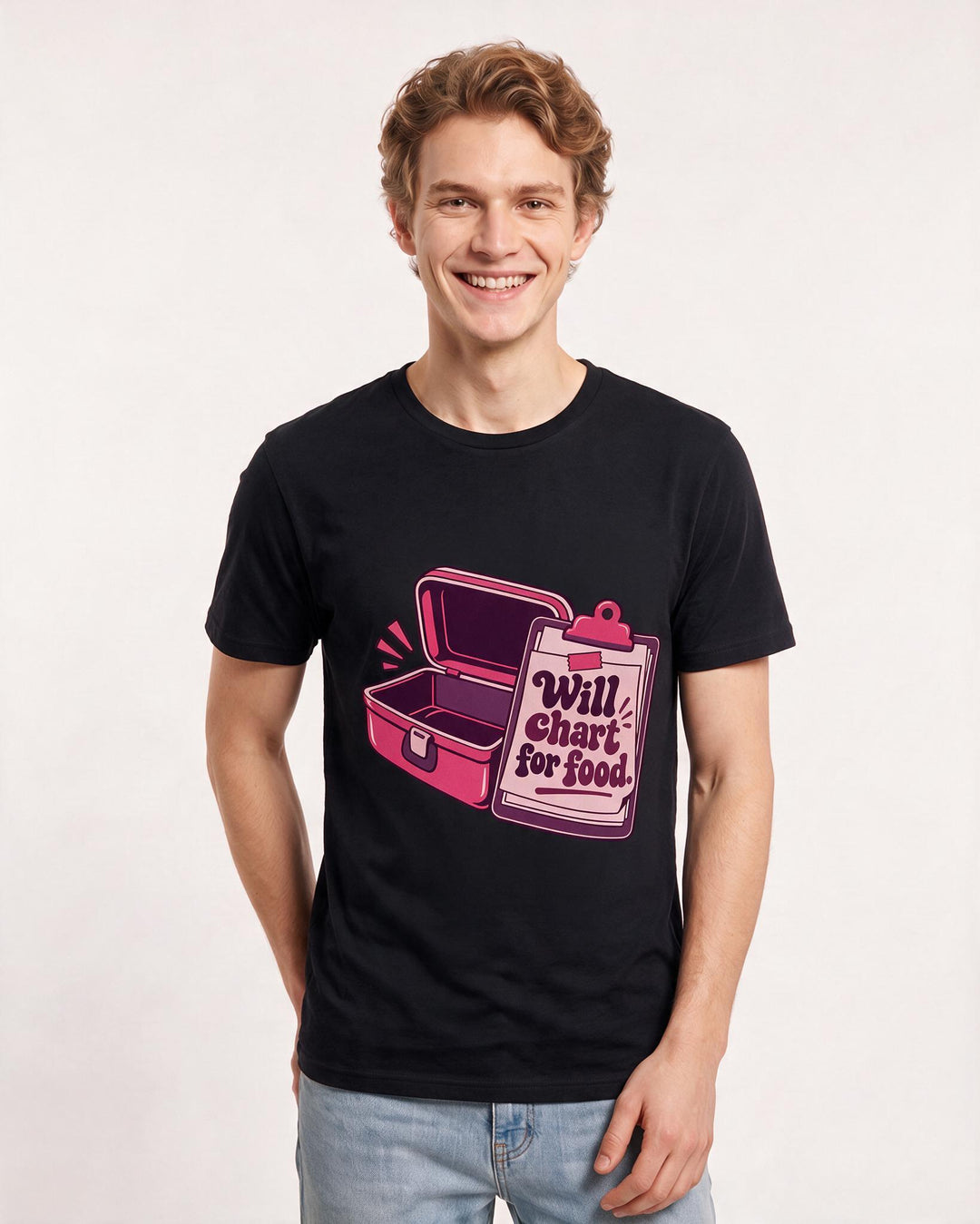 Nurse Black T-Shirt for Men – Nursing Life Graphic Tee product image 1