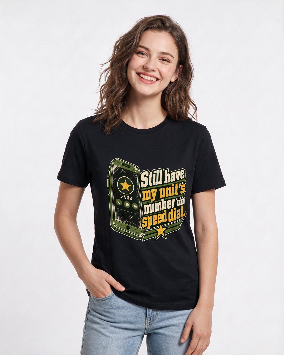 Veteran Black T-Shirt for Women – Everyday Expression Graphic Tee product image 1