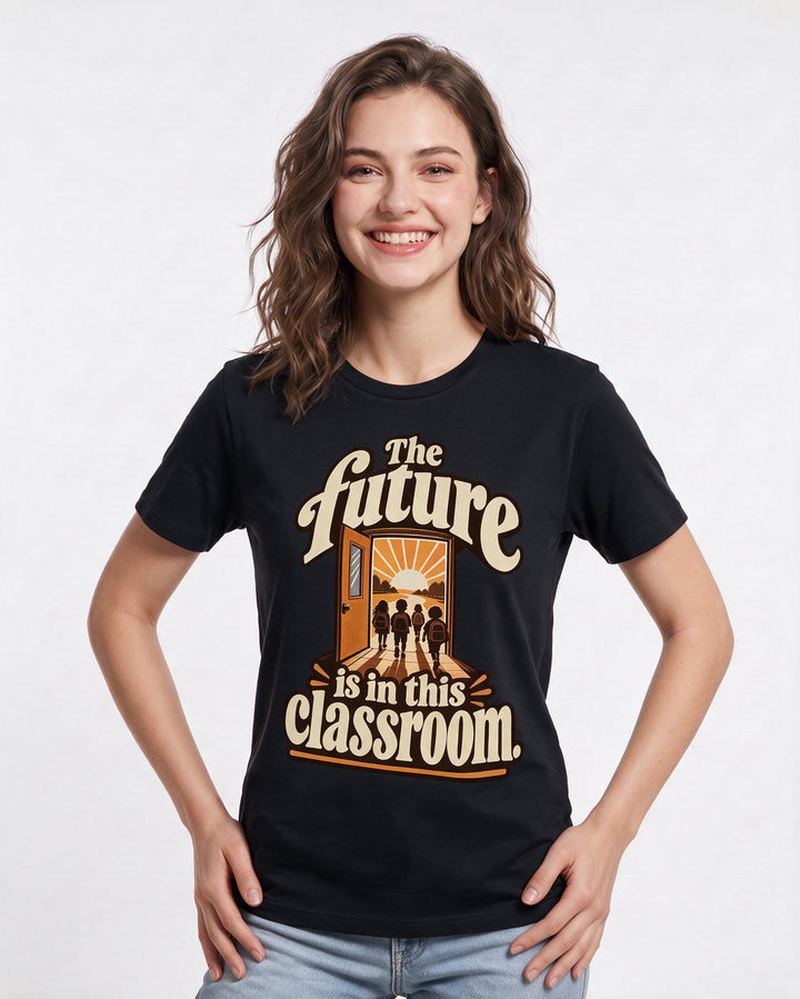 Teacher Black T-Shirt for Women – Everyday Expression Graphic Tee product image 1