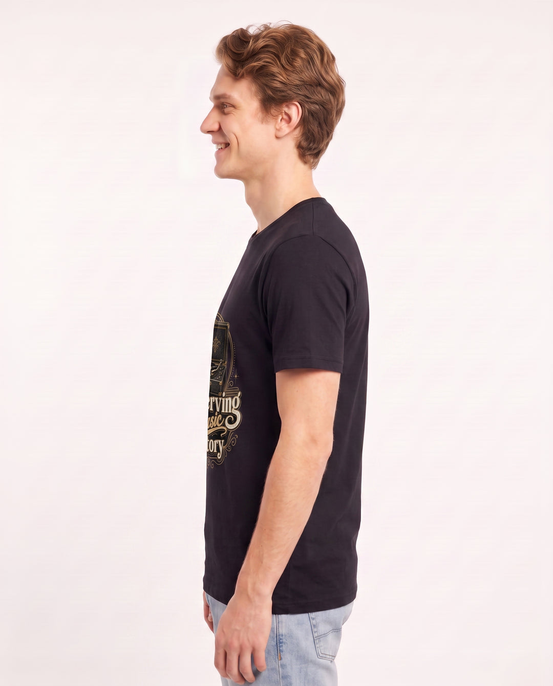 Preserving Music History Men's Black T-Shirt product image 3