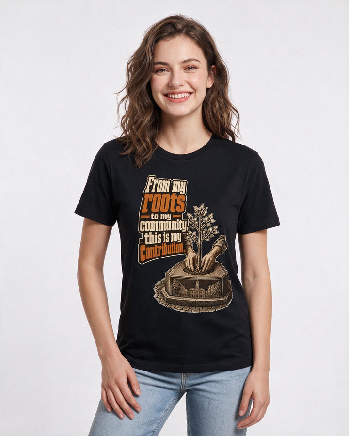 Patriotic Black T-Shirt for Women – Everyday Expression Graphic Tee product image 1
