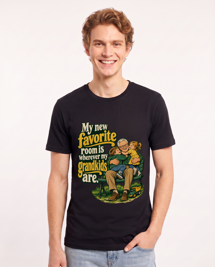 Grandparent Black T-Shirt for Men – Everyday Expression Graphic Tee product image 3