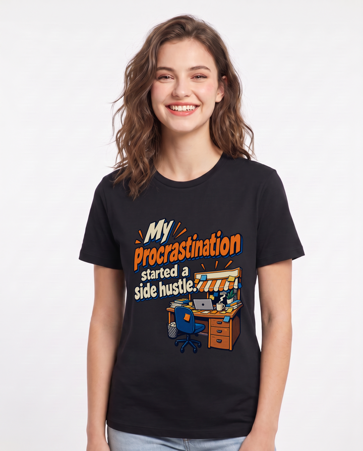 Meme Black T-Shirt for Women – Everyday Expression Graphic Tee product image 3
