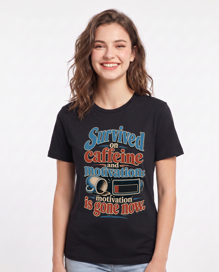Graduation Black T-Shirt for Women – Everyday Expression Graphic Tee product image 1