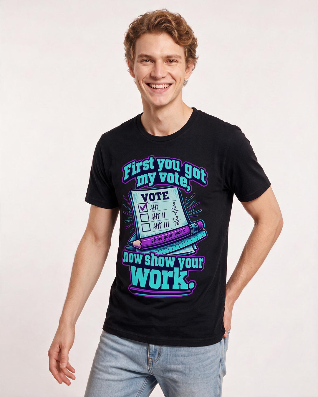 Political Statement Black T-Shirt for Men – Everyday Expression Graphic Tee product image 1