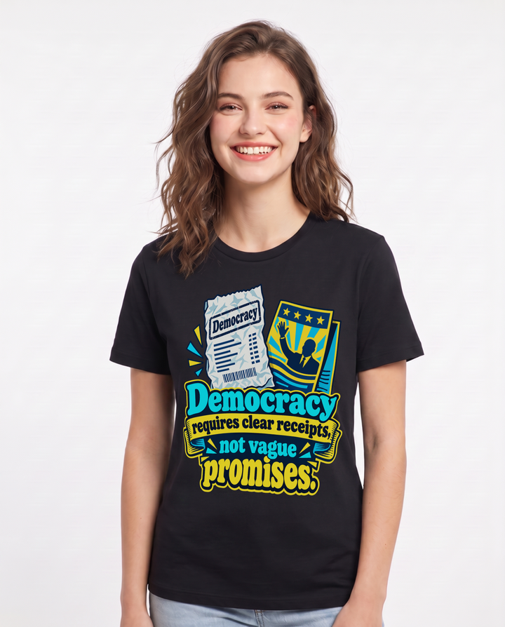 Political Statement Black T-Shirt for Women – Everyday Expression Graphic Tee product image 3