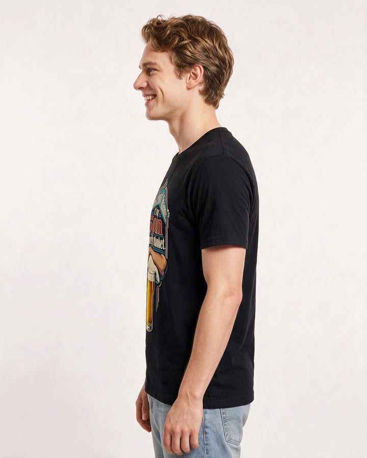 Beer Black T-Shirt for Men – Everyday Expression Graphic Tee product image 2