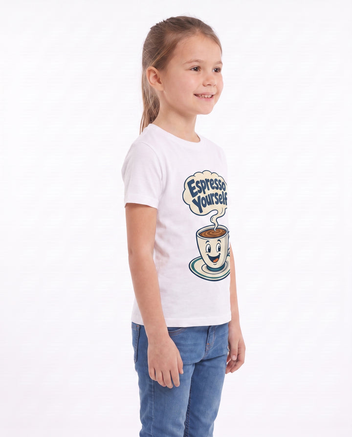 Espresso Yourself White T-Shirt mockup 2