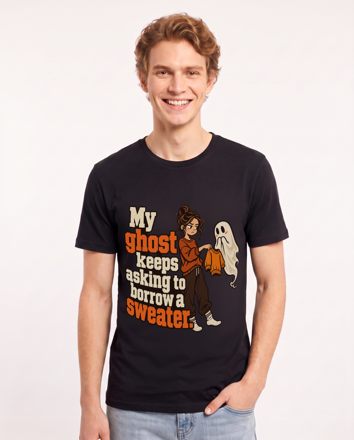Halloween Black T-Shirt for Men – Halloween Theme Graphic Tee product image 3