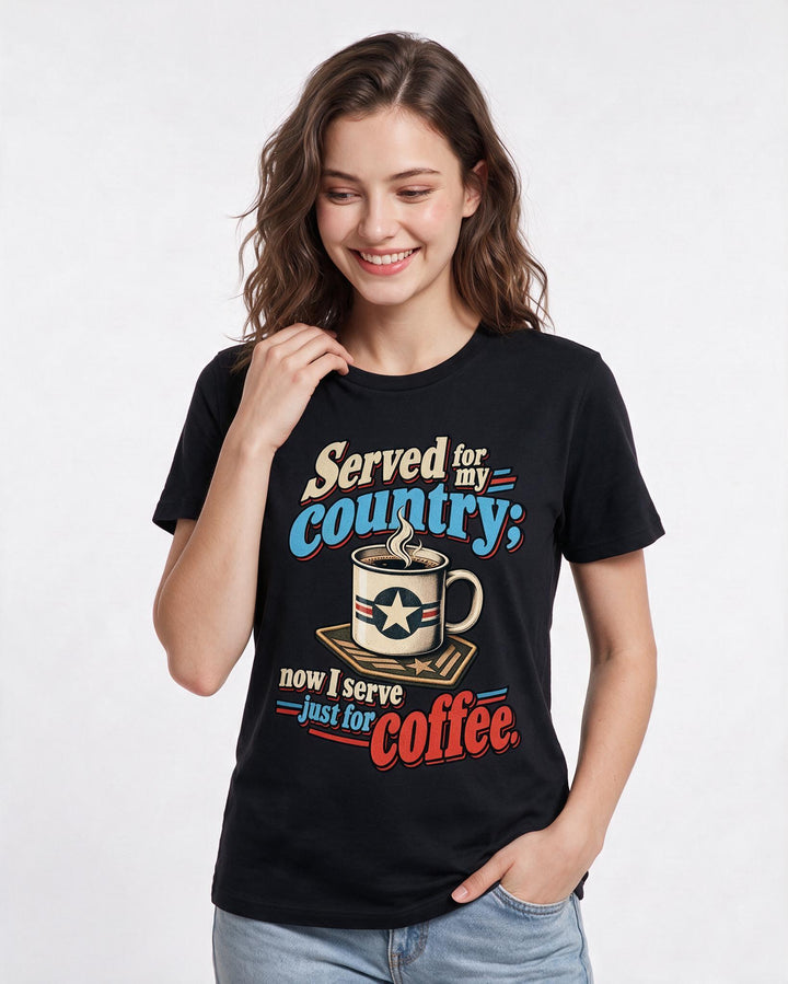 Veteran Black T-Shirt for Women – Everyday Expression Graphic Tee product image 1