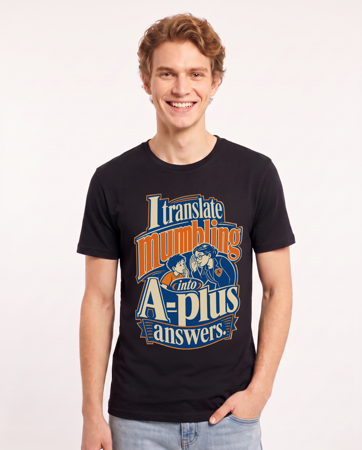 Teacher Black T-Shirt for Men – Everyday Expression Graphic Tee product image 1